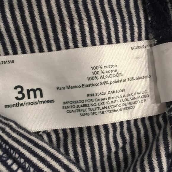 Carter’s Baby Boy 3M Stripe Lounge Pants Set‎ 100% Cotton Gray & Blue - Picture 5 of 13